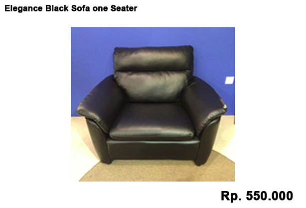 Elegance Black Sofa one Seater