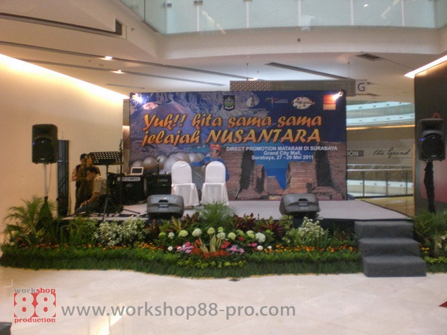 Backdrop Direct Promotion Mataram di Grand City Mall Surabaya Info 08165441454