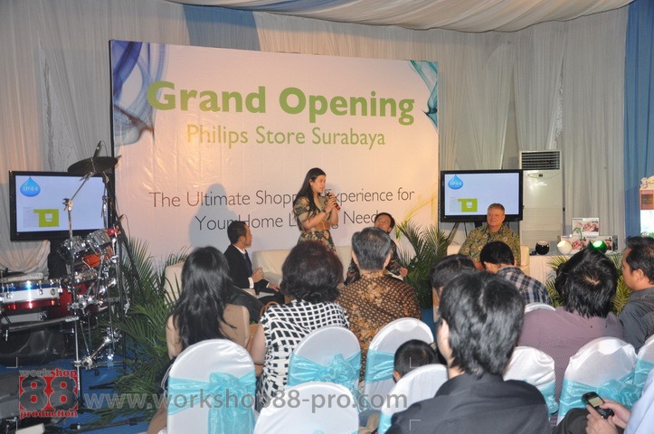 Backdrop Phillips Store @ Kertajaya Surabaya Info 08165441454