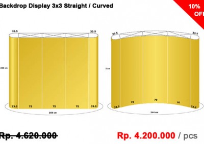 Backdrop Display 3×3 Straight / Curved