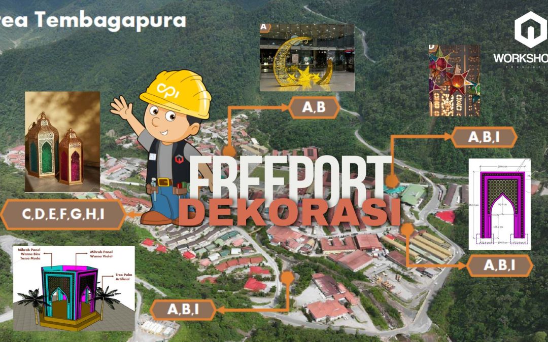 Proyek Dekorasi Lebaran Freeport oleh Kontraktor Booth Terkemuka di Indonesia Workshop88